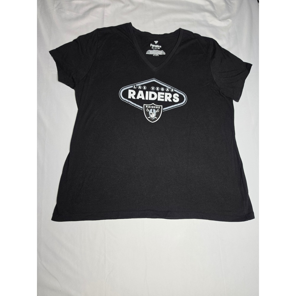Fanatics Las Vegas Raiders V-Neck Graphic T-Shirt Black 2XL 3A40